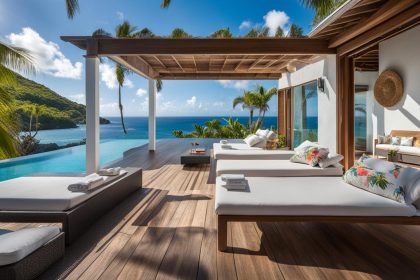villa blanc bleu st barth