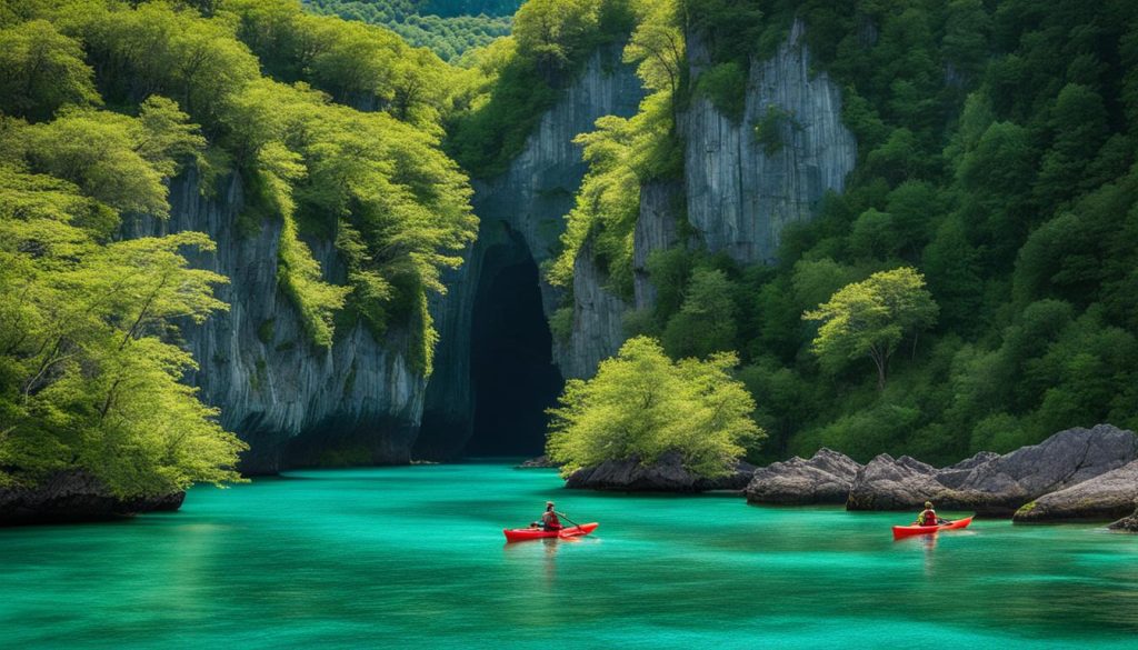 kayaks eaux turquoise Nouvelle-Calédonie