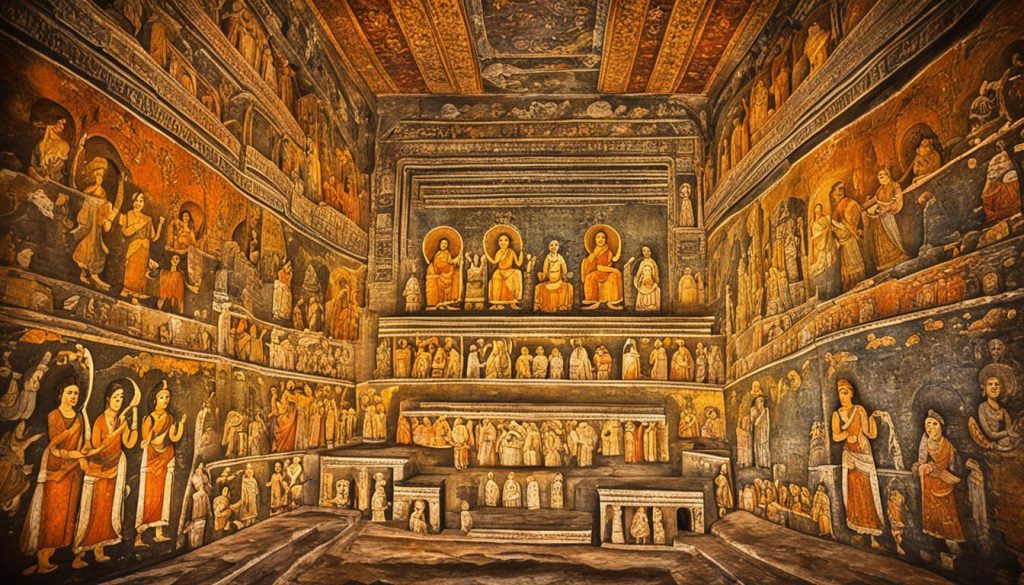 fresques des Grottes d'Ajanta