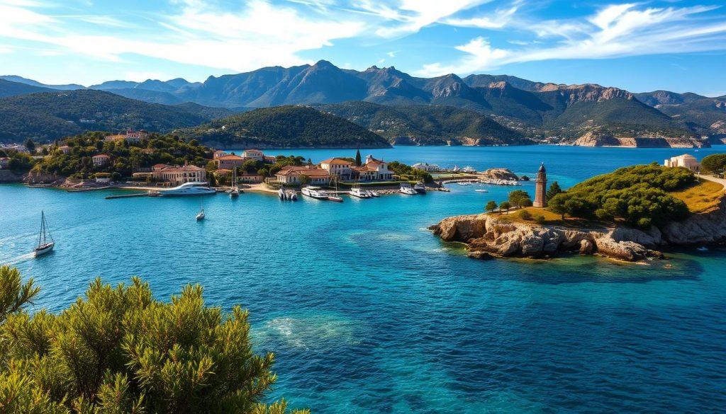 Îles méditerranéennes près de Saint Tropez