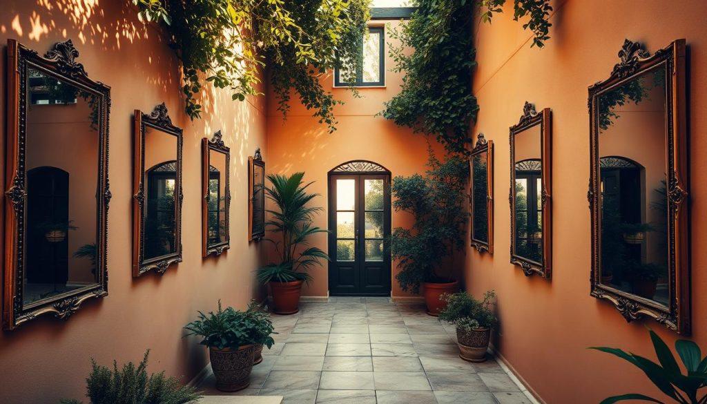 Miroirs créant une illusion d'espace à Saint-Tropez